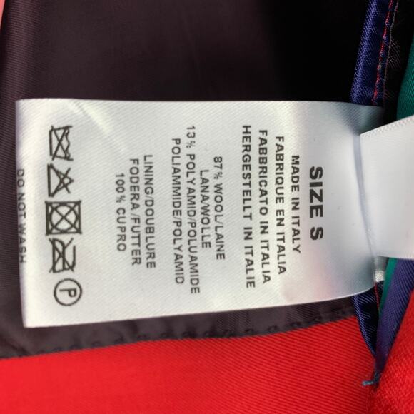 PAUL SMITH Size S Red Wool Polyamide Hidden Placket Coat - Picture 6 of 8